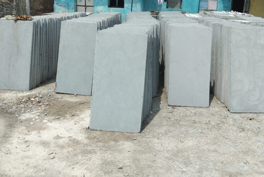 Rough Kota stone blocks and slabs in Pradeep Industries factory yard